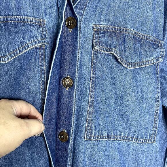 ELOQUII Denim Dress Women's Midi Plus Size 18 Belted - Picture 7 of 10